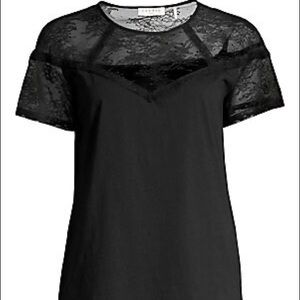 Sandro Lace Yoke Tee. NWT.